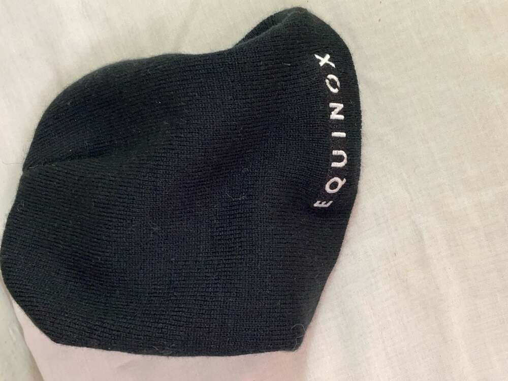 NEW Apollo Equinox Embroidered Black Beanie  GYM workout One Size